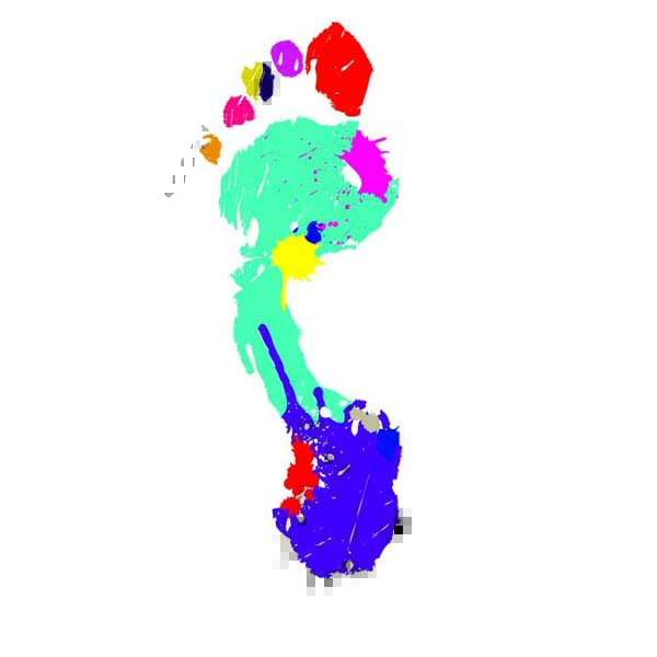 free vector Colorful hand footprints vector